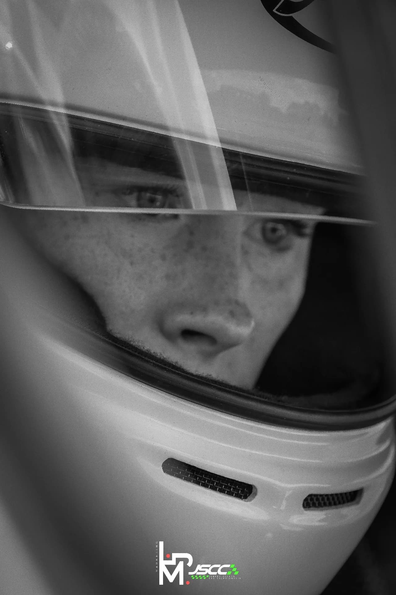 Junior Female Racing Driver in Arai Helmet